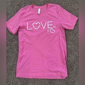 Bella Canvas Fuchsia Love Kids Tee